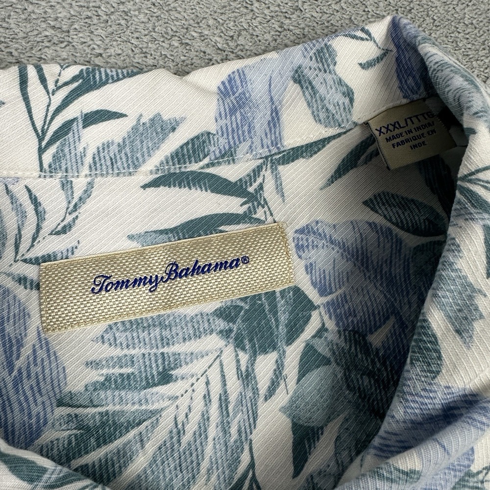 Tommy Bahama Hawaiian Shirt Mens 3XL Multicolor Tropical Leafs Camp Resort - Picture 5 of 11